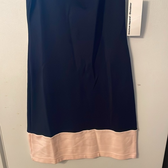 American Apparel NWT Large Navy and Pink Sleeveless Tank Dress - Picture 3 of 7
